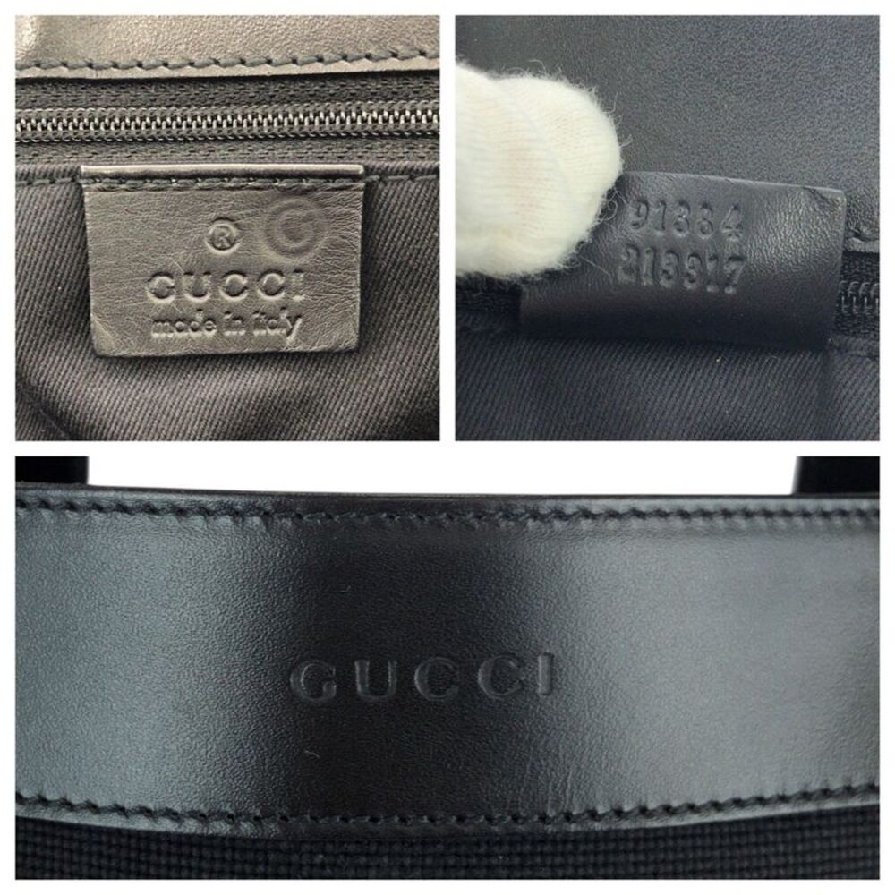Gucci Canvas Leather Tote Bag - Picture 4 of 10